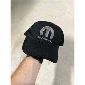 Mopar Hat Open Road Brands Black Embroidered Automotive Strapback Dad Cap...